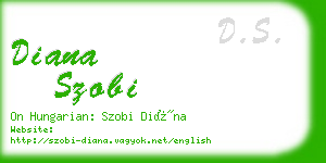 diana szobi business card